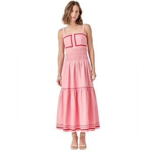 English Factory Women's Ric
Rac Square-Neck Maxi Dress